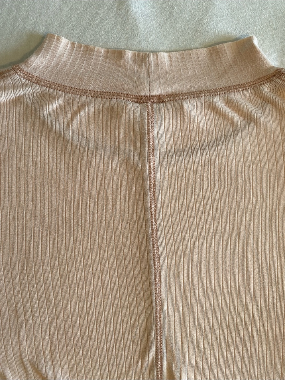 Free People Intimately The Rickie Top Long-Sleeve Ribbed Mock Neck ballet pink L - Picture 10 of 13
